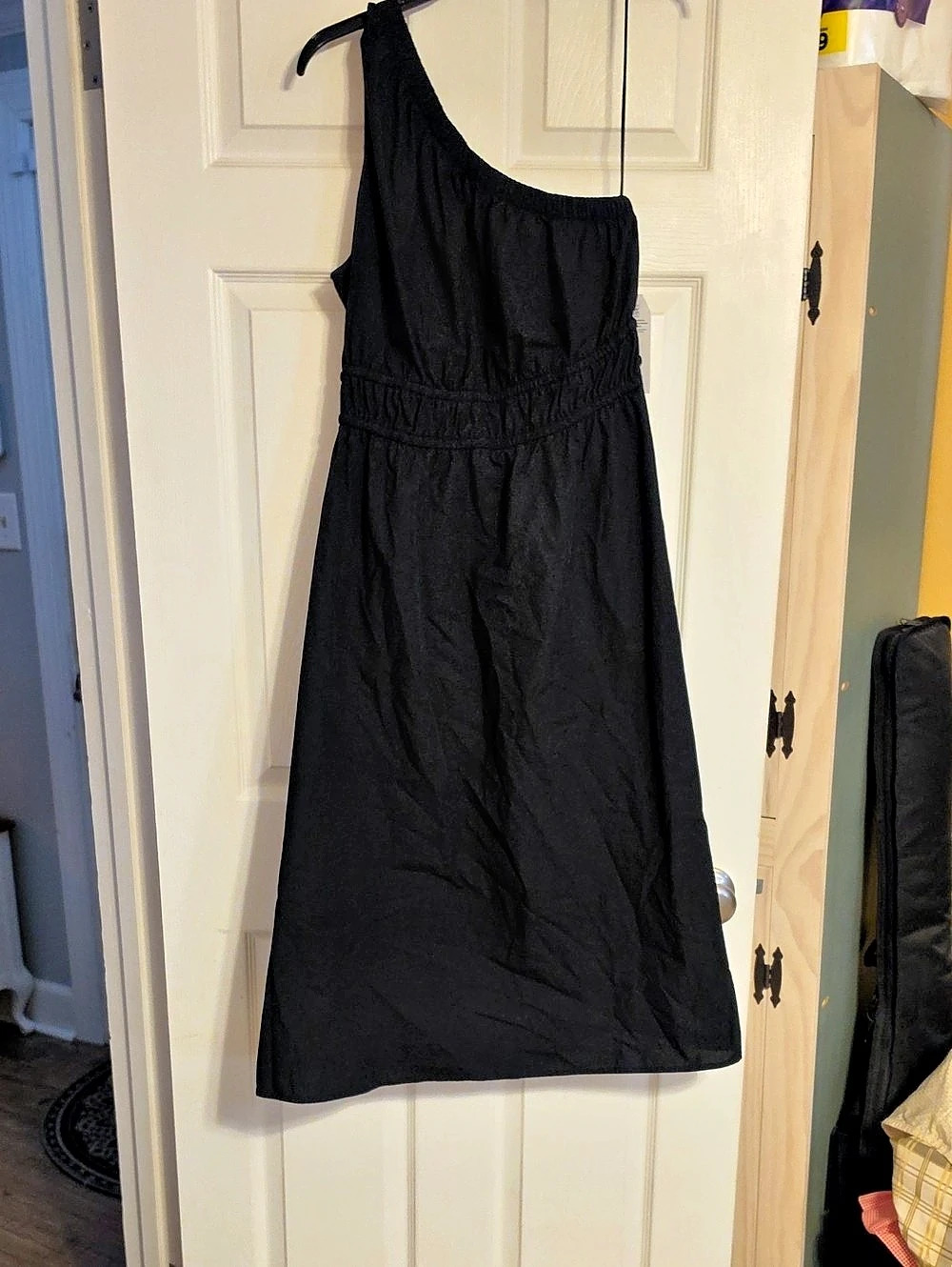Time and Tru One Shoulder Dress Black Women's L NWT